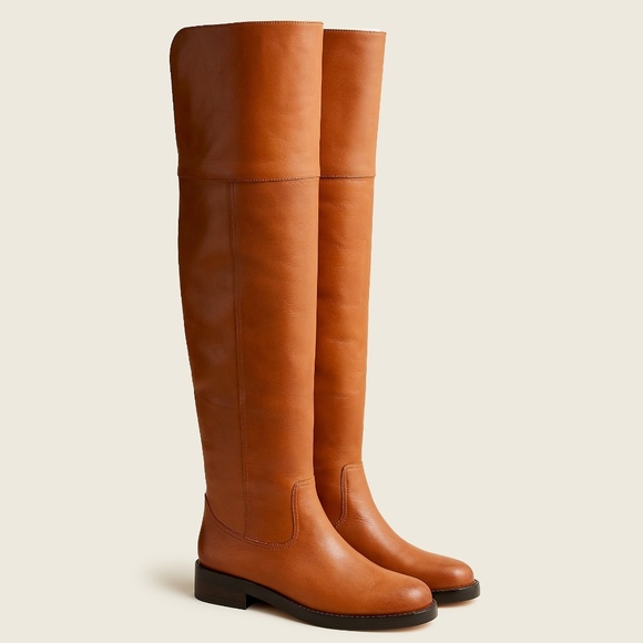 J. Crew Shoes - New JCREW Leather Over-the-Knee Riding Boots in Rich Caramel